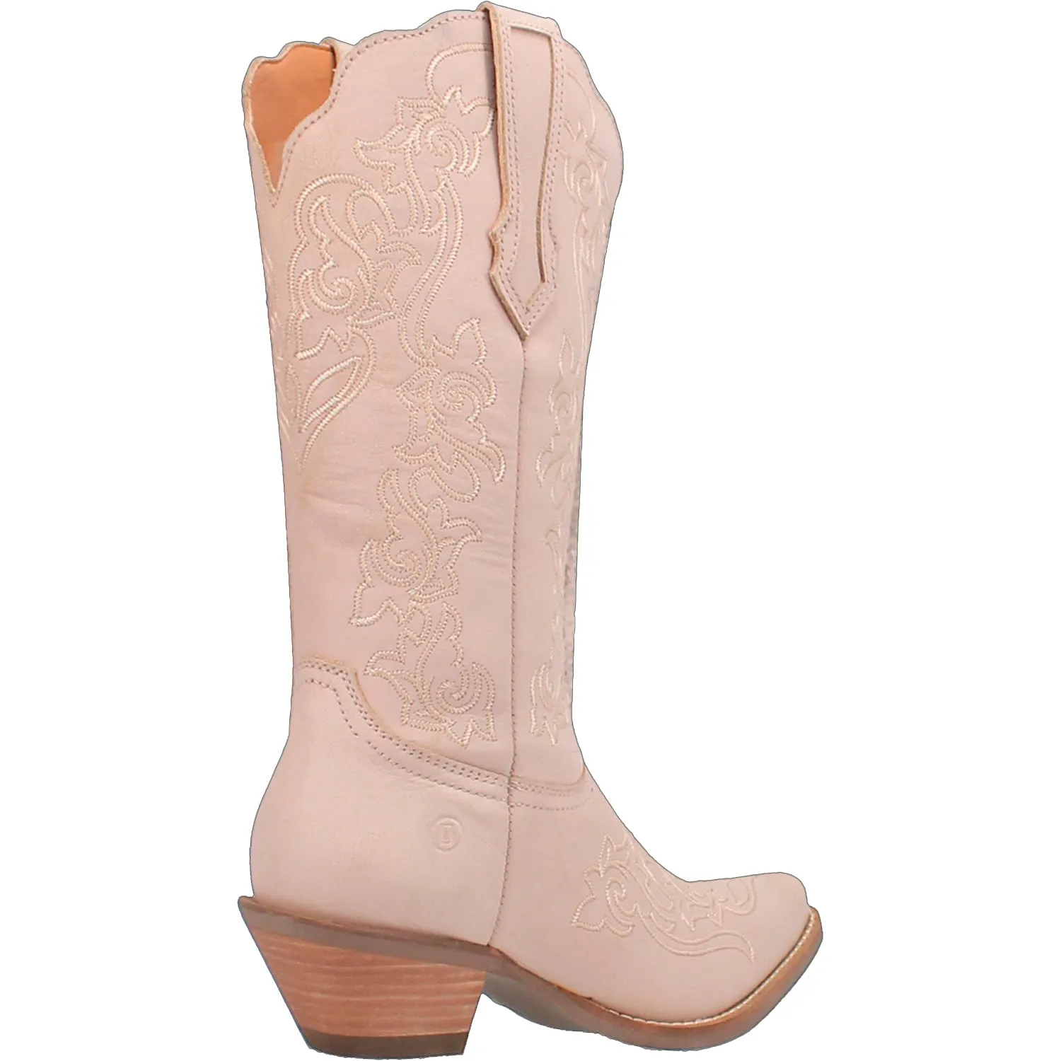 Dingo Womens Flirty N Fun Off White Leather Cowboy Boots