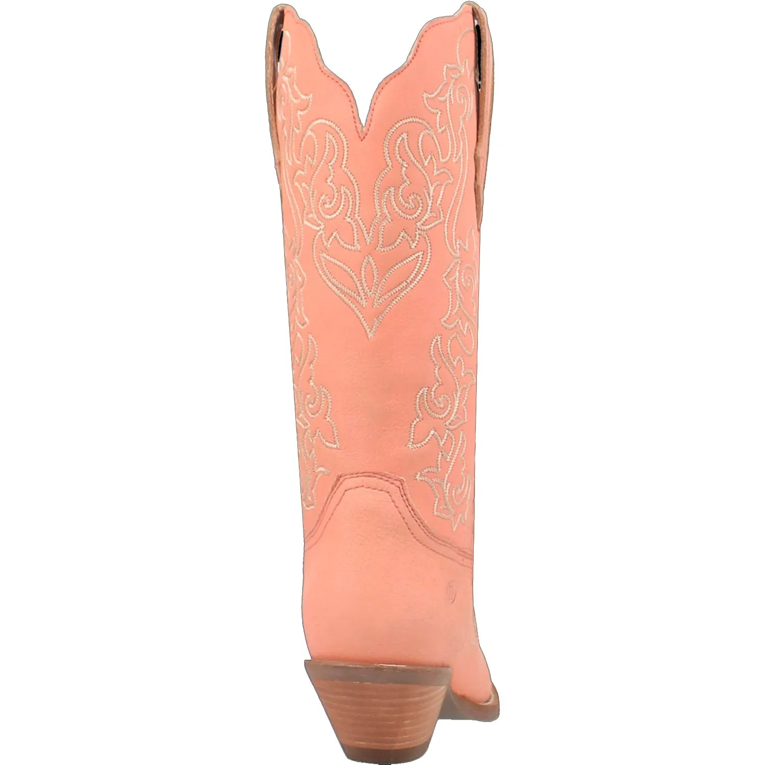 Dingo Womens Flirty N Fun Peach Leather Cowboy Boots