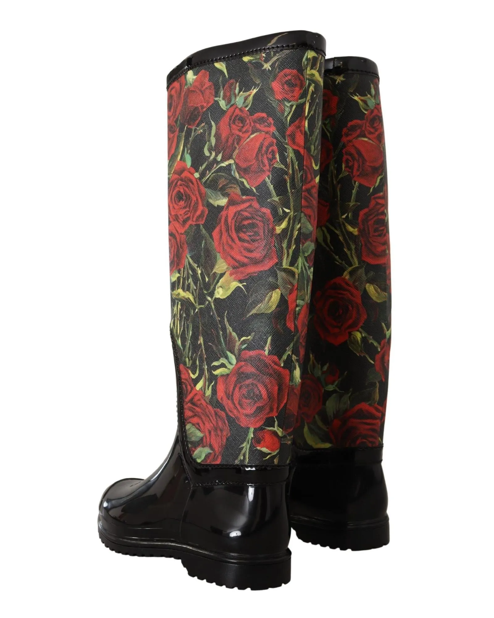 Dolce & Gabbana Rose Print Rain Boots for Women