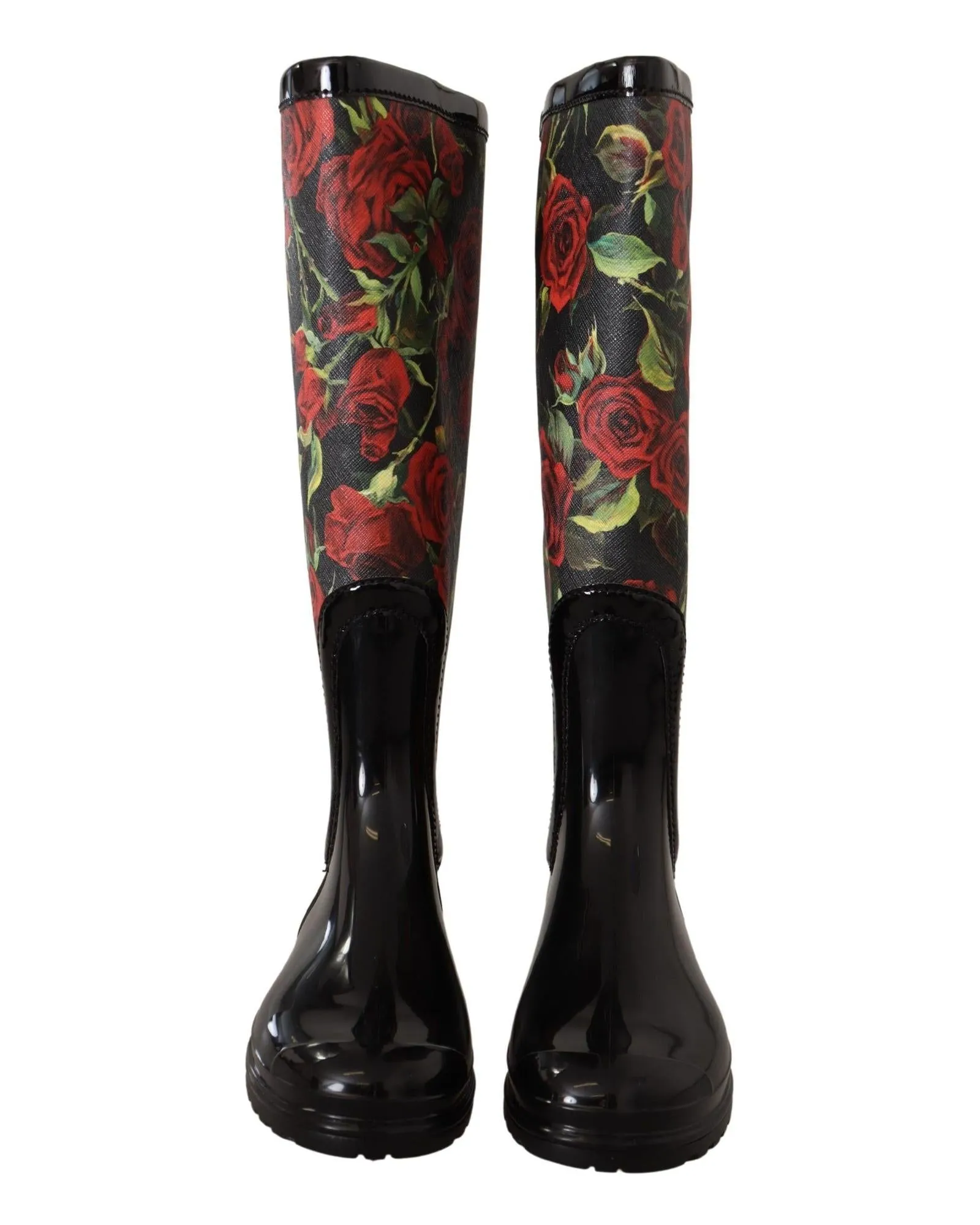 Dolce & Gabbana Rose Print Rain Boots for Women