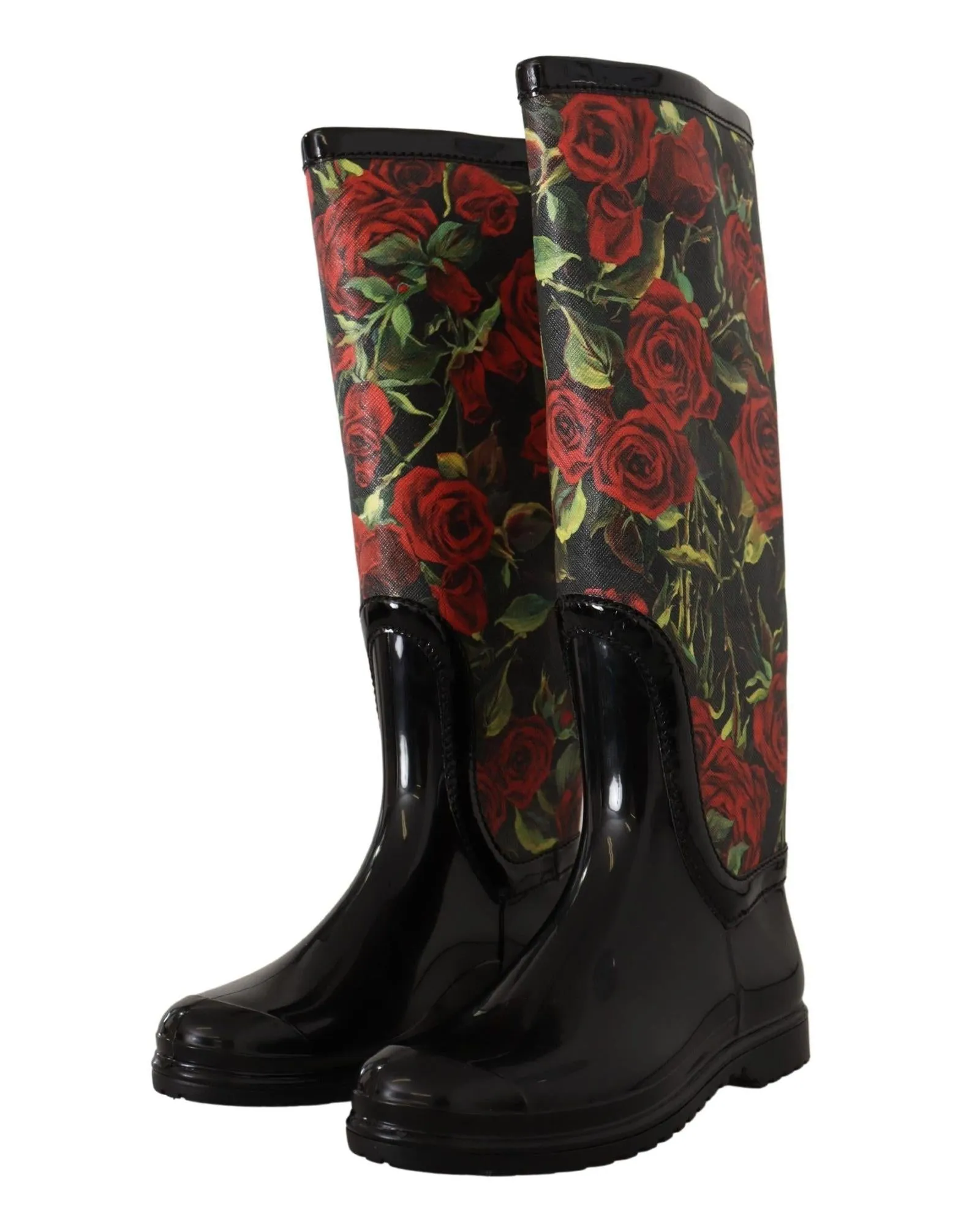 Dolce & Gabbana Rose Print Rain Boots for Women
