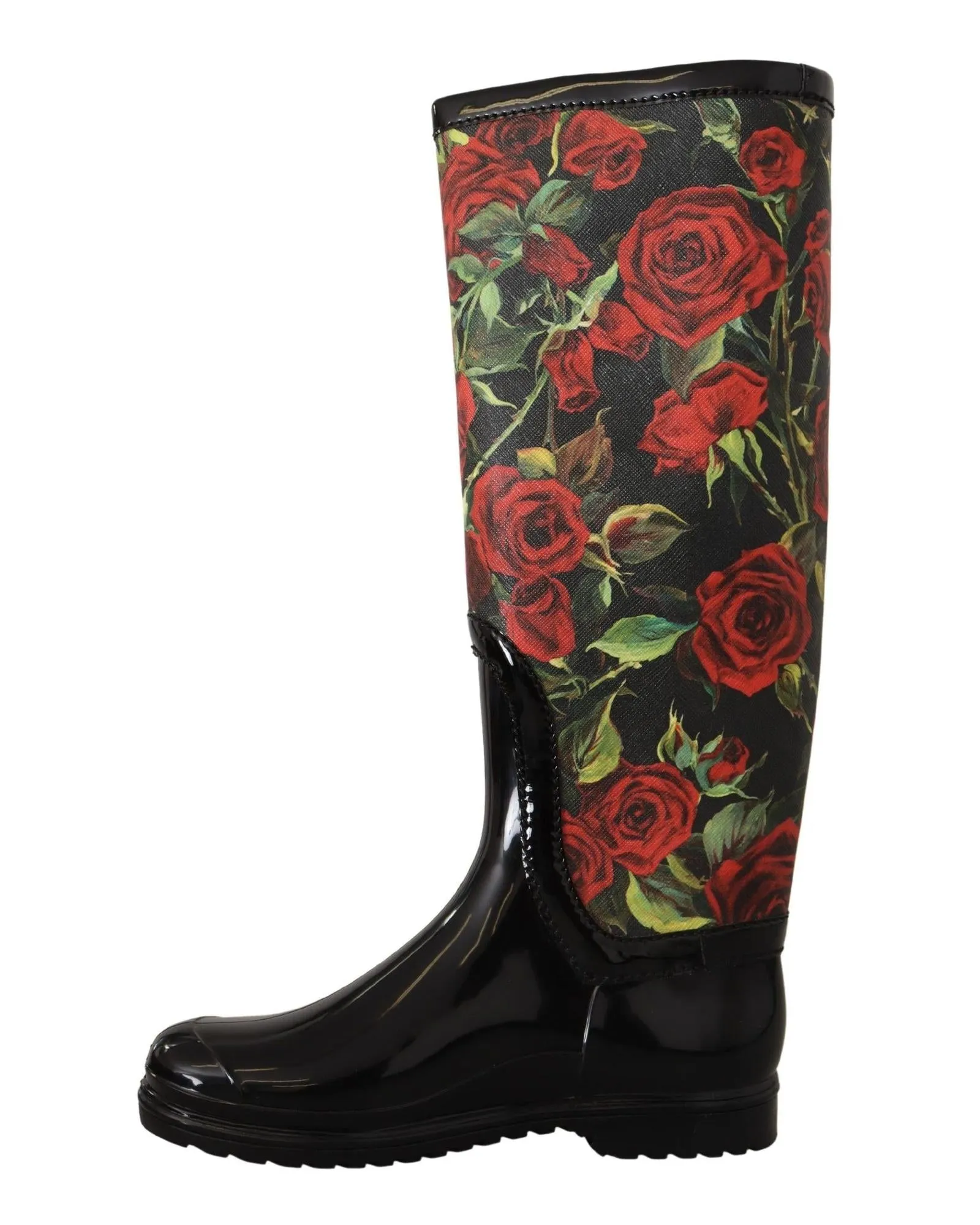 Dolce & Gabbana Rose Print Rain Boots for Women
