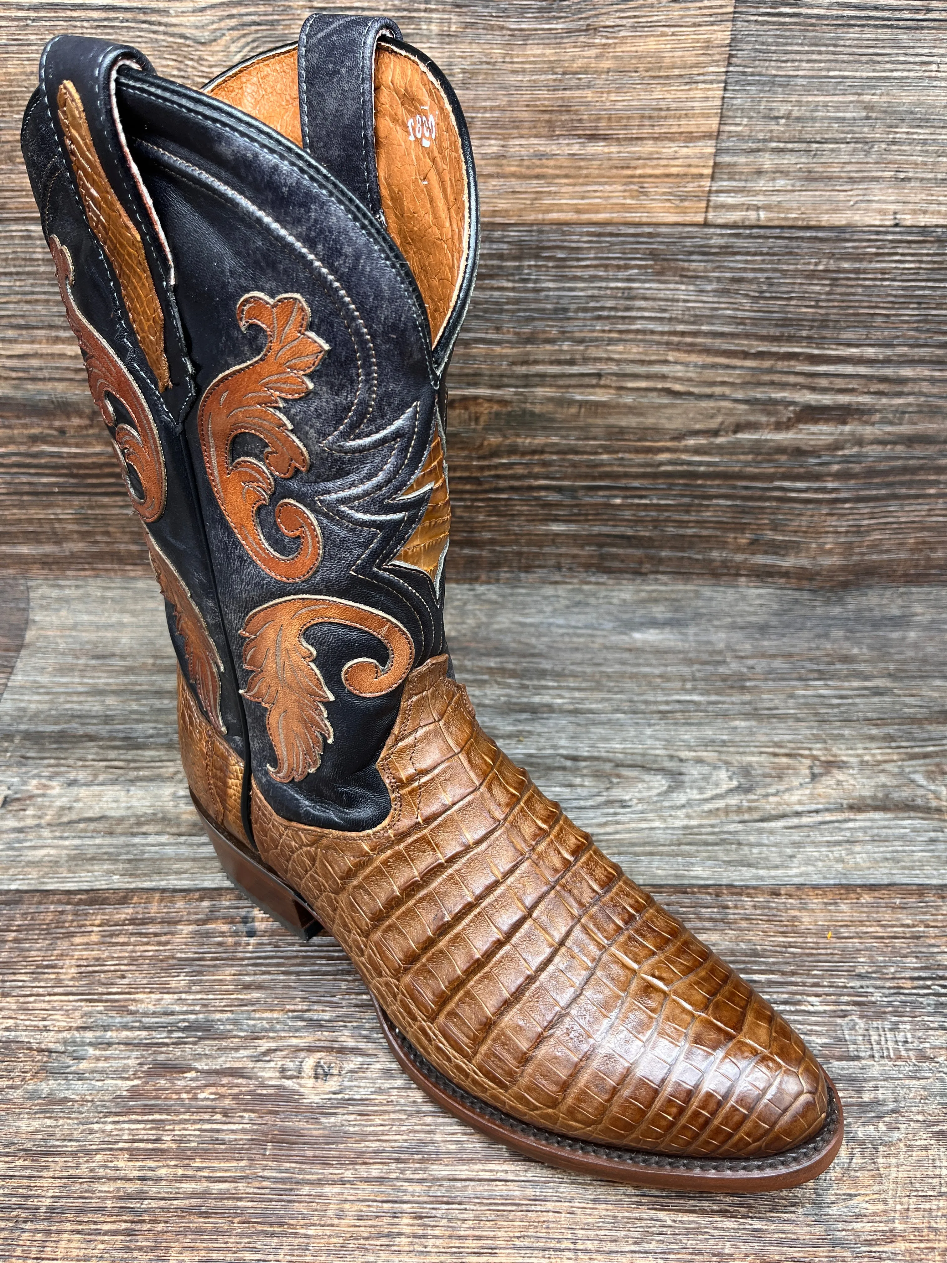 dp3069 Men's Socrates Genuine Caiman Belly Western Boot by Dan Post