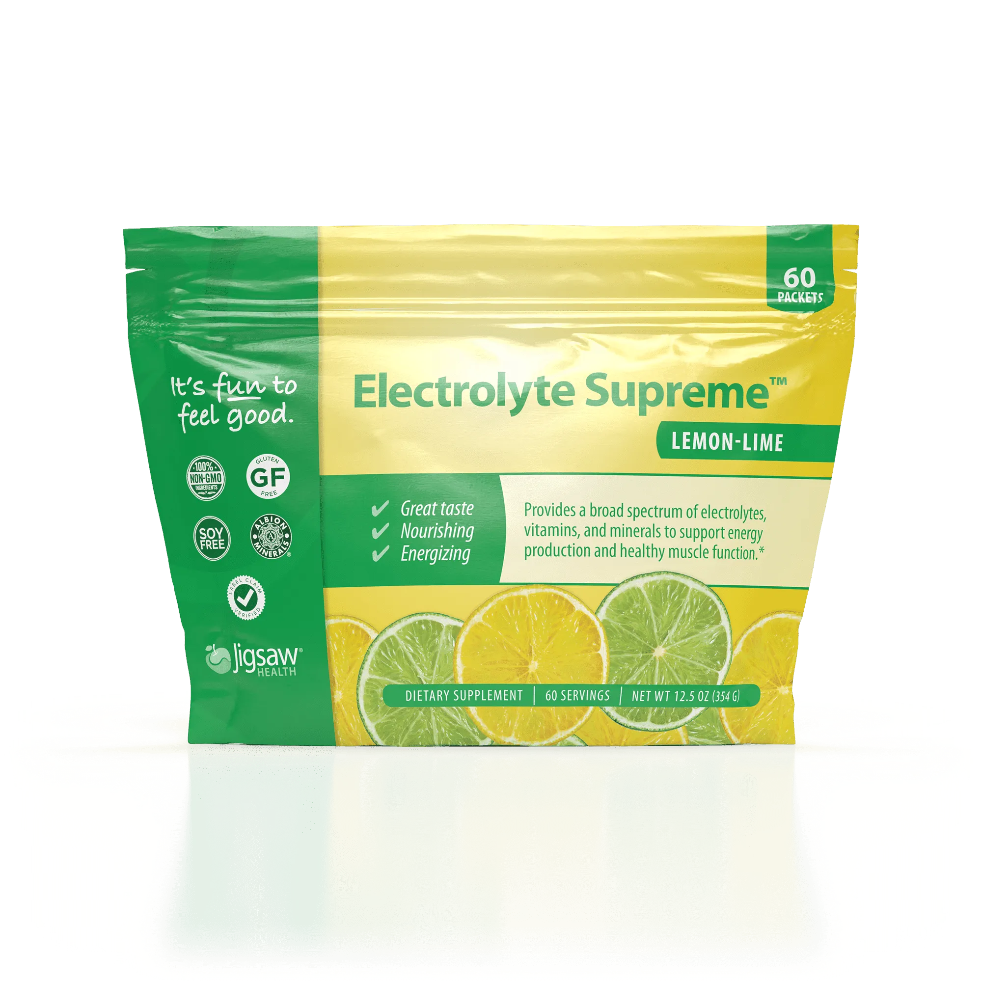 Electrolyte Supreme - 60 Packets - Lemon Lime - Jigsaw Health