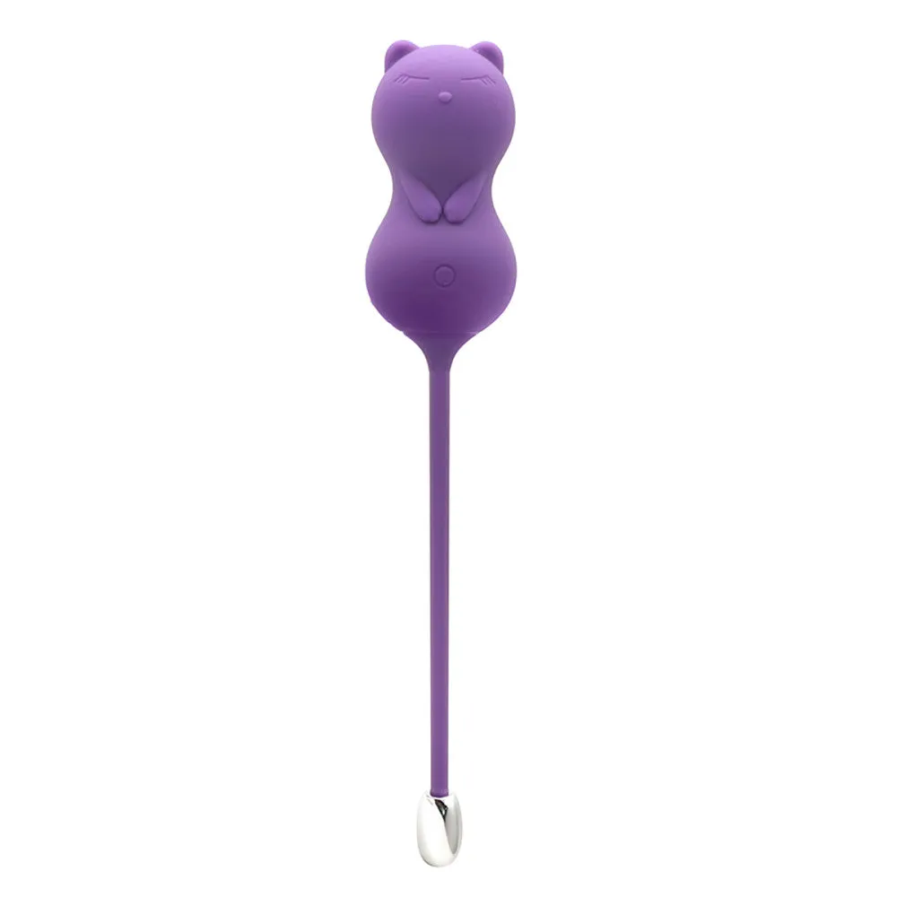 Emojibator Paula Kitty Cat Vibrating Remote Control Kegel Ball