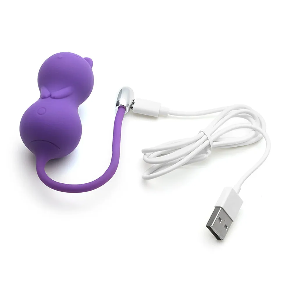 Emojibator Paula Kitty Cat Vibrating Remote Control Kegel Ball