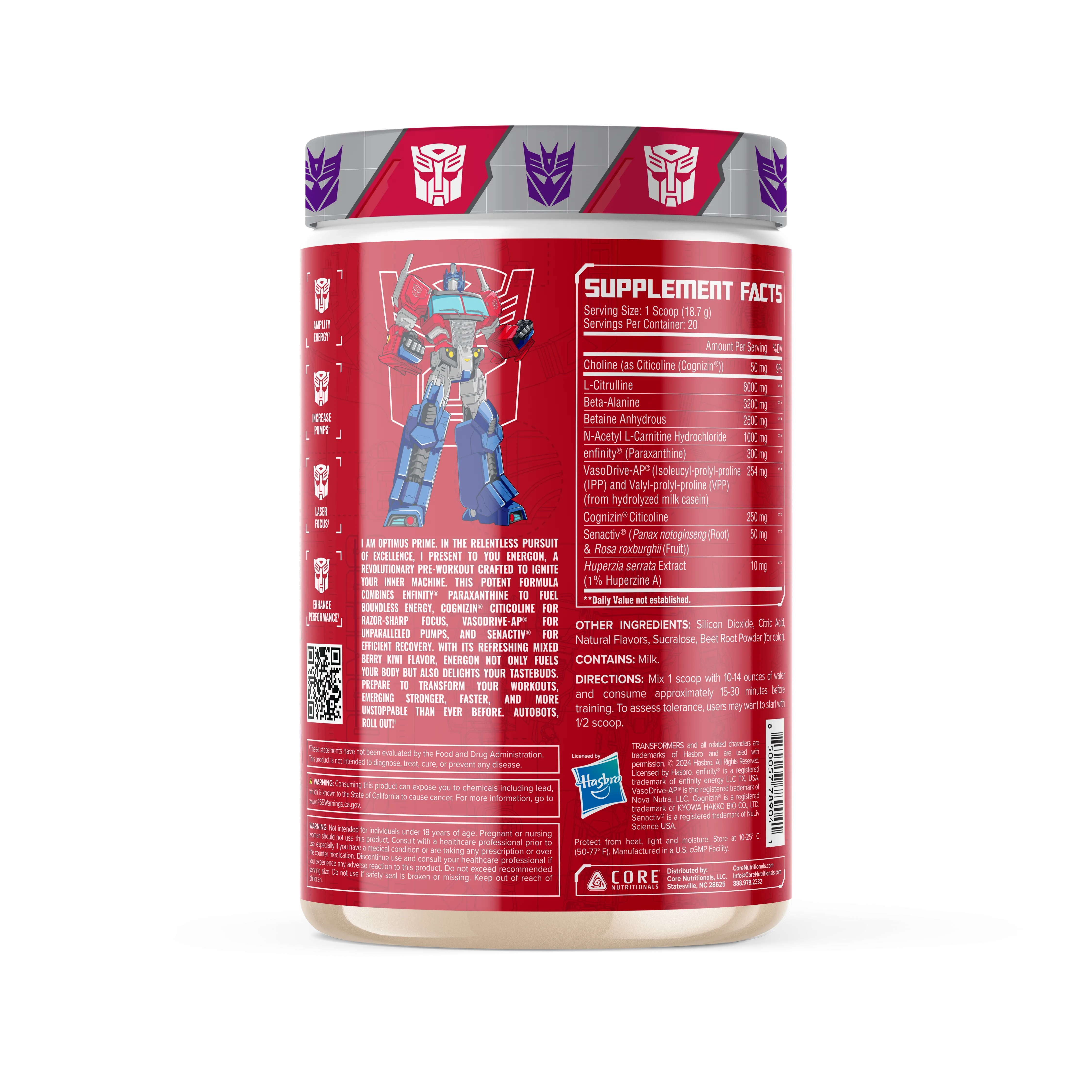 Energon Transformers Pre-Workout
