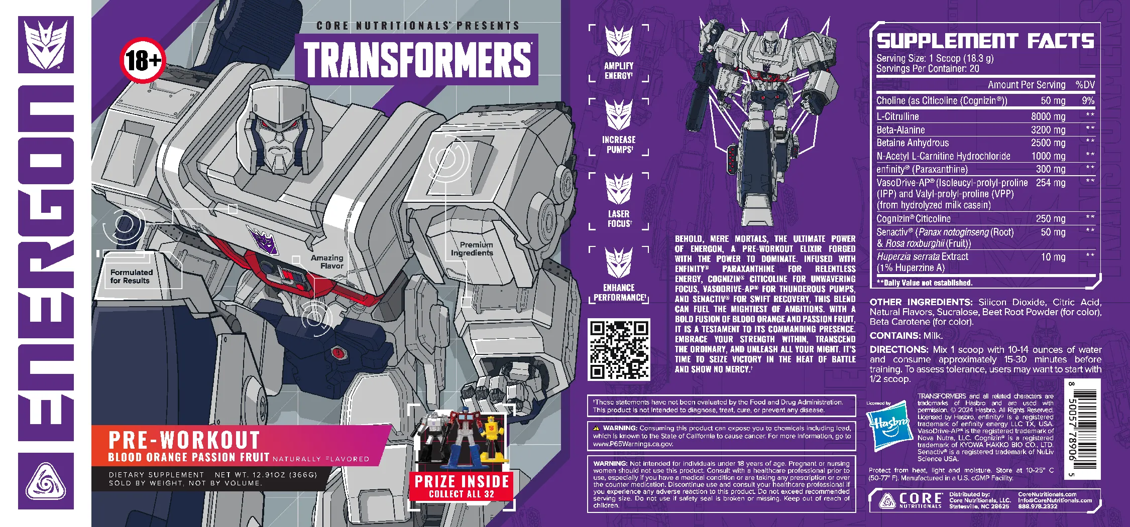 Energon Transformers Pre-Workout