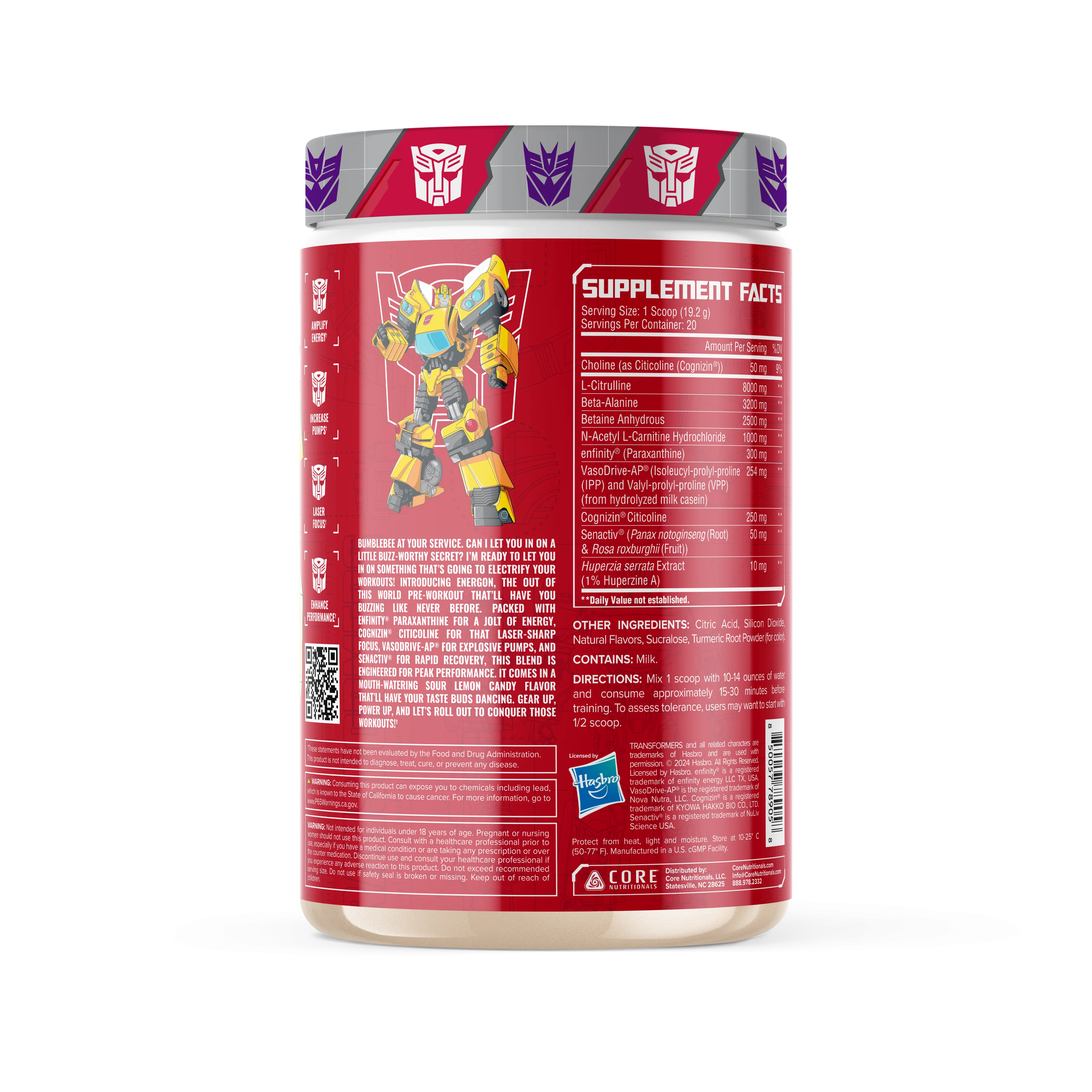 Energon Transformers Pre-Workout