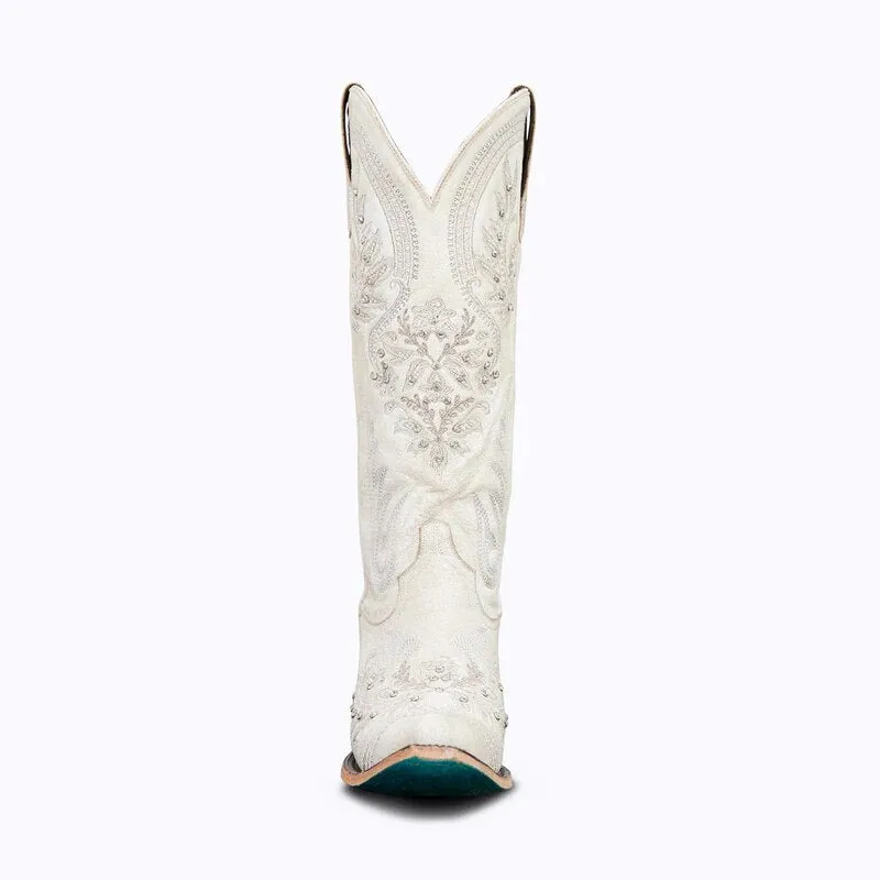 Gardenia Embroidery Vintage Cowboy Boots
