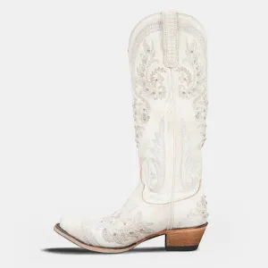 Gardenia Embroidery Vintage Cowboy Boots