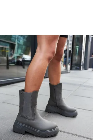 Green eco-leather platform boots