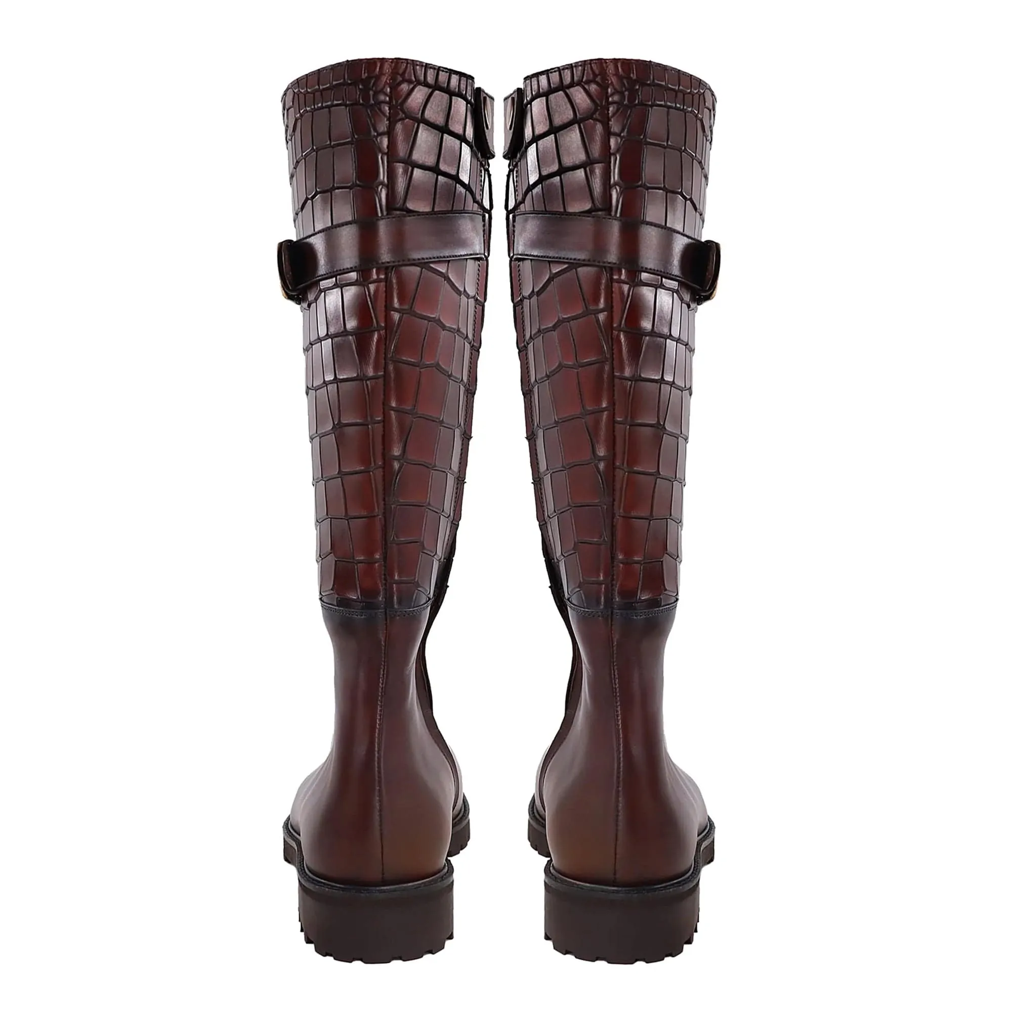 Handmade Custom Long Leather Boots