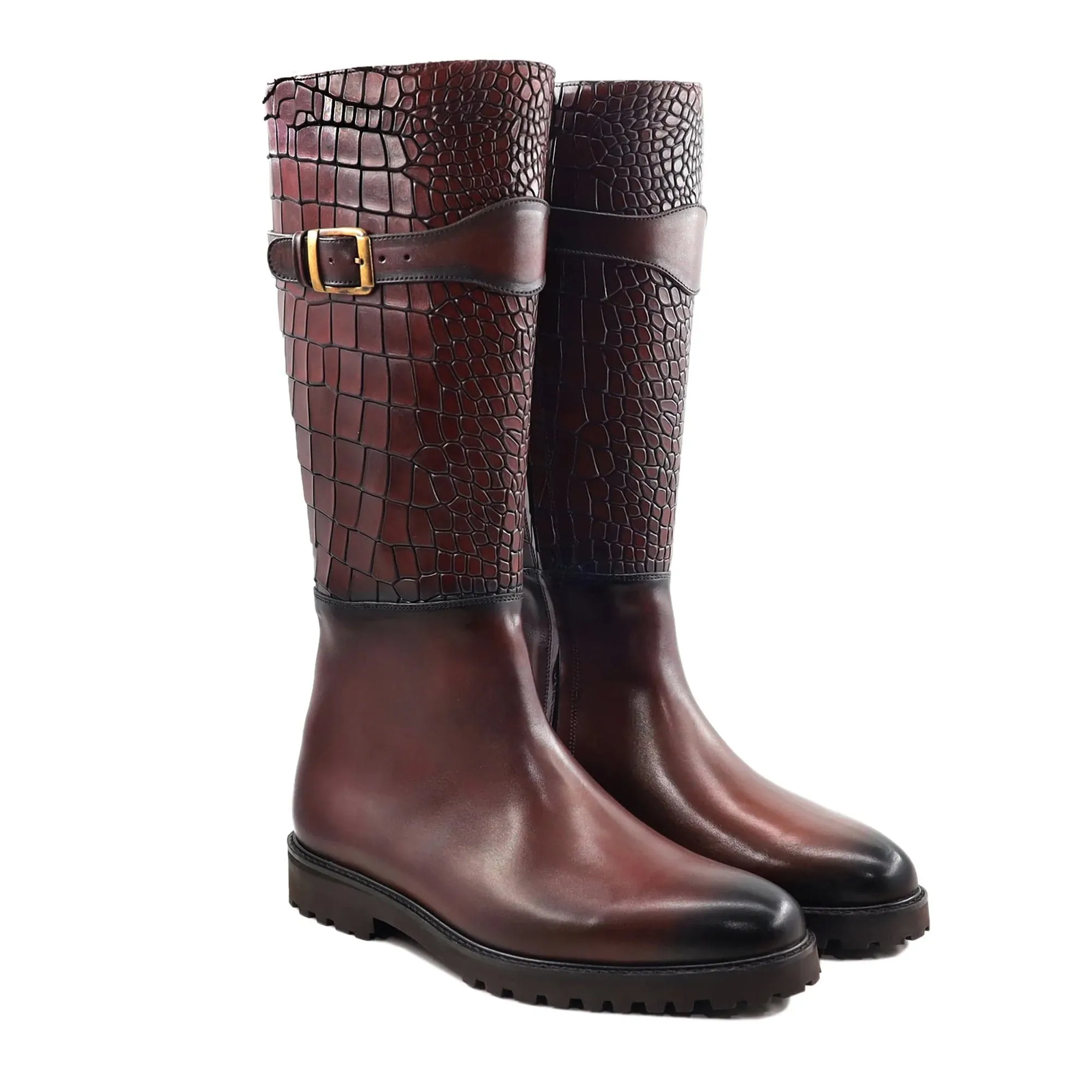 Handmade Custom Long Leather Boots