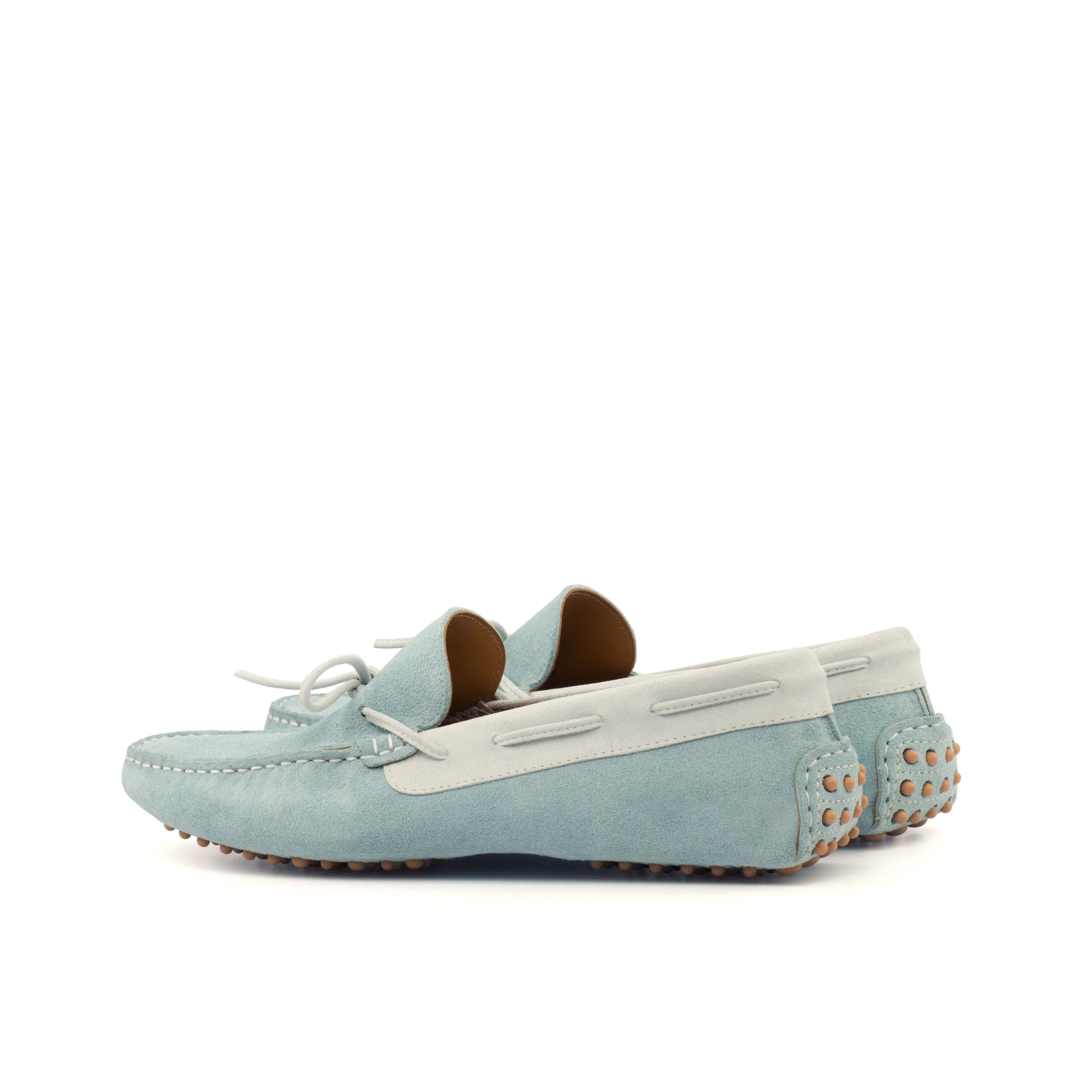 Happy Driver - Calf Suede White