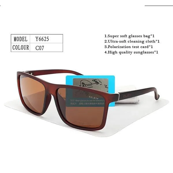 HD Polarized Unisex Sunglasses Accessories with Designer Retro Square Frame