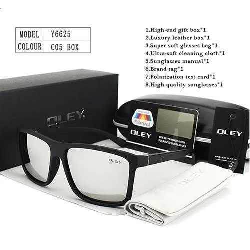 HD Polarized Unisex Sunglasses Accessories with Designer Retro Square Frame