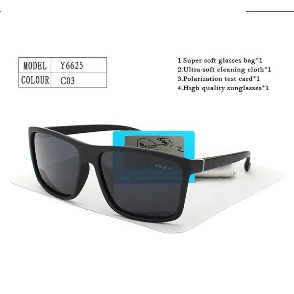 HD Polarized Unisex Sunglasses Accessories with Designer Retro Square Frame