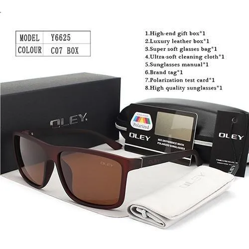 HD Polarized Unisex Sunglasses Accessories with Designer Retro Square Frame