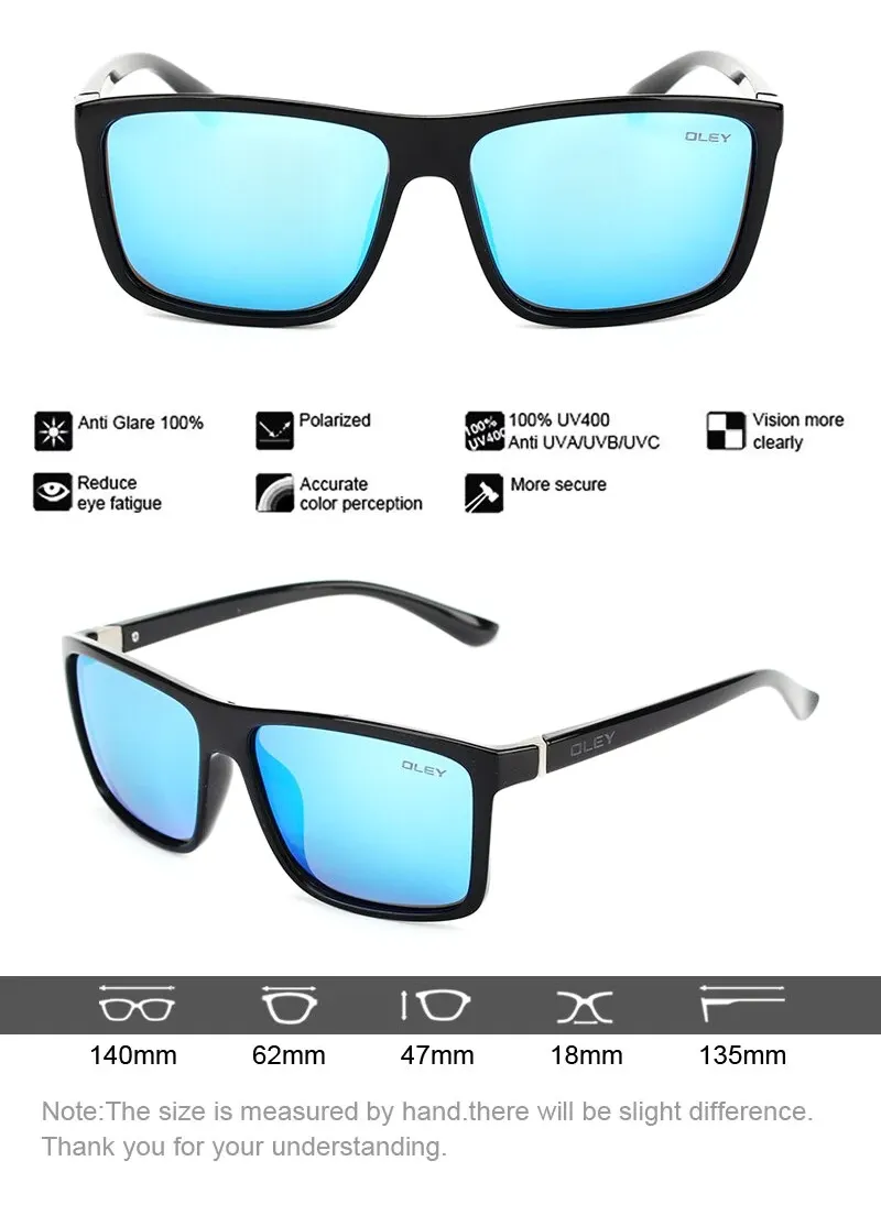 HD Polarized Unisex Sunglasses Accessories with Designer Retro Square Frame