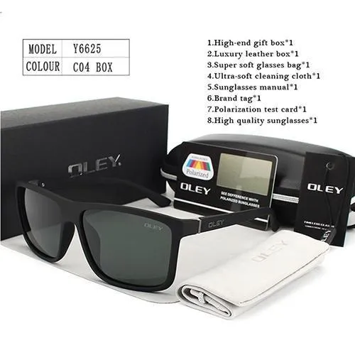 HD Polarized Unisex Sunglasses Accessories with Designer Retro Square Frame