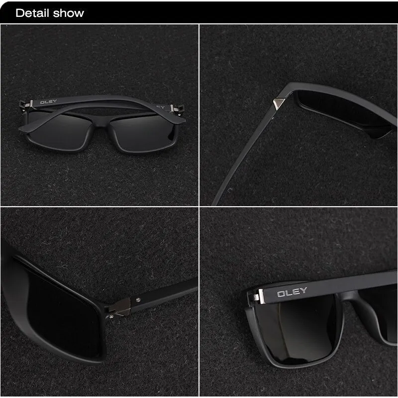 HD Polarized Unisex Sunglasses Accessories with Designer Retro Square Frame