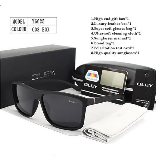 HD Polarized Unisex Sunglasses Accessories with Designer Retro Square Frame