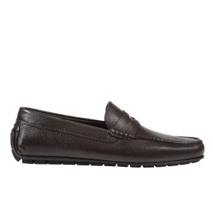 HENRY SARTORIAL Portsea Deerskin Driving Shoes DARK BROWN