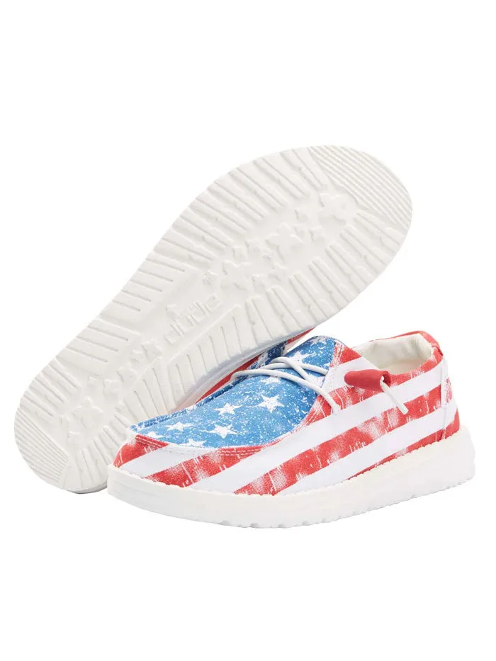 Hey Dude 121412698 Womens Wendy Shoe Star Spangled - 10