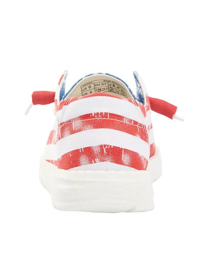 Hey Dude 121412698 Womens Wendy Shoe Star Spangled - 10