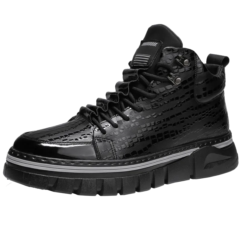 Hnzxzm Non-Leather Shoes Men Comfortable Sneakers Men Waterproof Non-Slip Outdoor Casual Shoes Tooling Motorcycle Boots 39-44