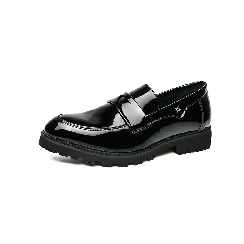 Hnzxzm Shoes Male Pointed Loafers Patent Leather Driving Shoes Original Men Formal Club Wedding Party Shoes Men Luxury Designer Shoes