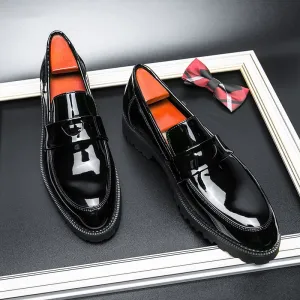 Hnzxzm Shoes Male Pointed Loafers Patent Leather Driving Shoes Original Men Formal Club Wedding Party Shoes Men Luxury Designer Shoes