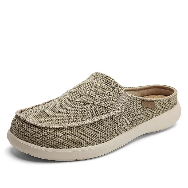 Hnzxzm Summer Denim Canvas Men Breathable Casual Shoes Outdoor Non-Slip Sneakers Comfortable Driving Shoes Men's Loafers Big Size 39-47