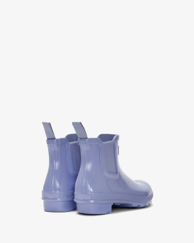 Hunter  Women's S Original Chelsea Gloss Boot Tufted Purple M