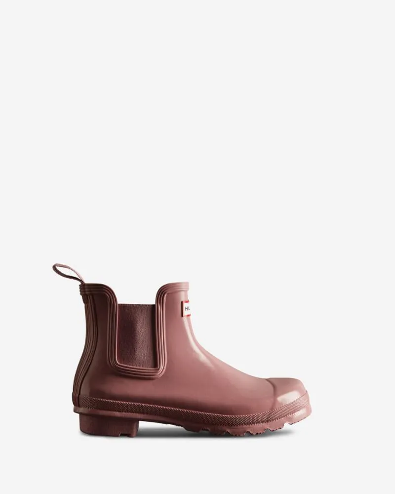 Hunter  Women's S Original Chelsea Gloss Boot Tufted Purple M
