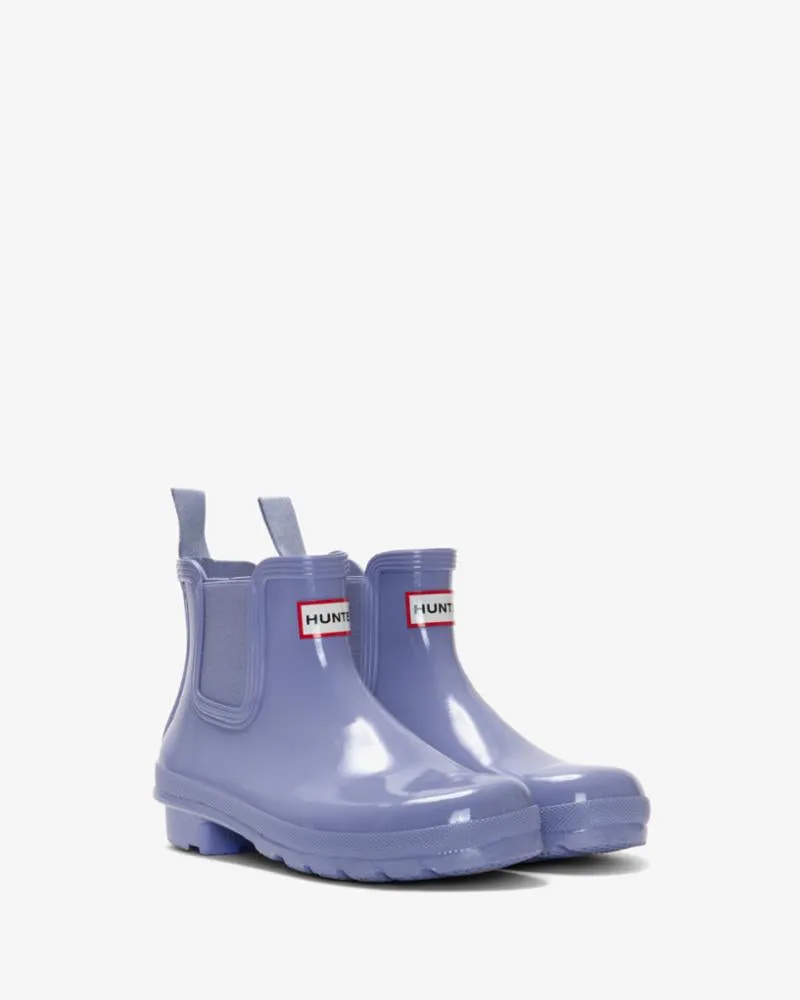 Hunter  Women's S Original Chelsea Gloss Boot Tufted Purple M