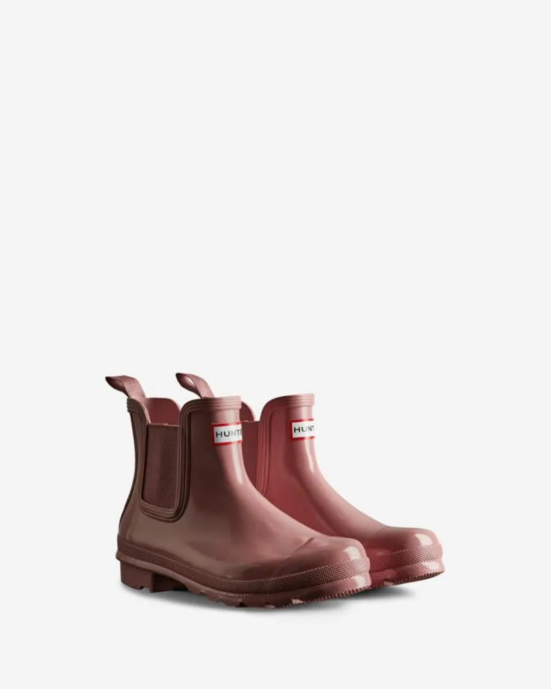 Hunter  Women's S Original Chelsea Gloss Boot Tufted Purple M
