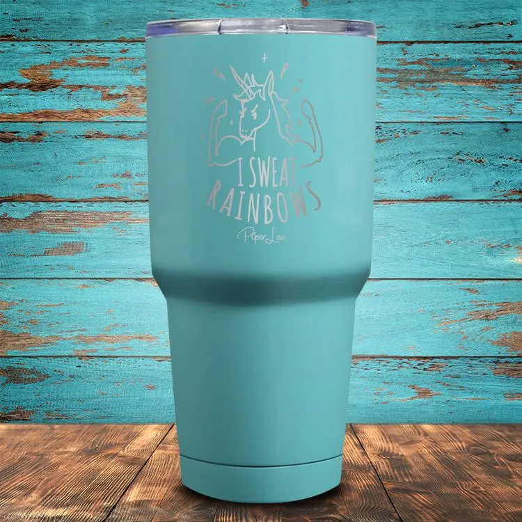 I Sweat Rainbows Coated Drinkware