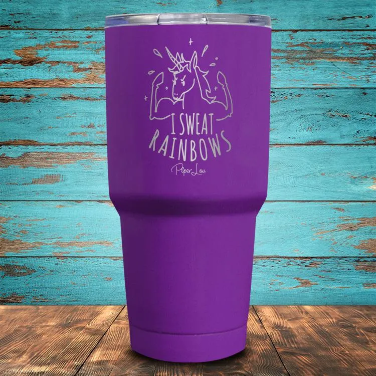 I Sweat Rainbows Coated Drinkware