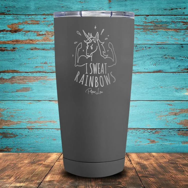 I Sweat Rainbows Coated Drinkware