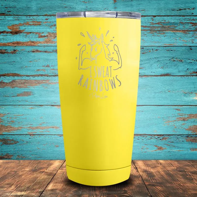 I Sweat Rainbows Coated Drinkware