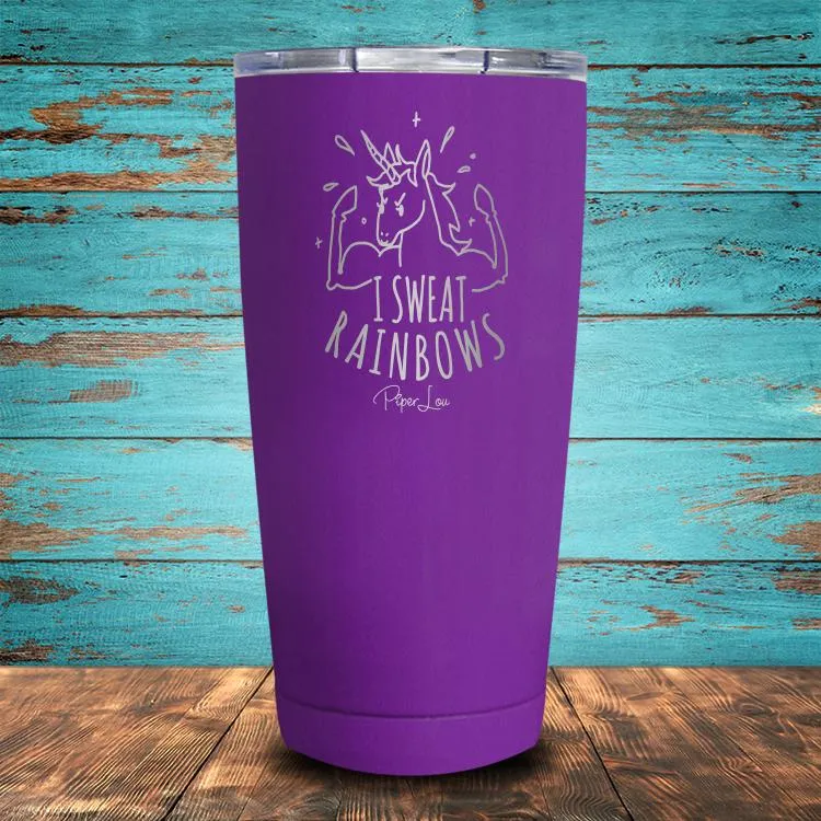 I Sweat Rainbows Coated Drinkware