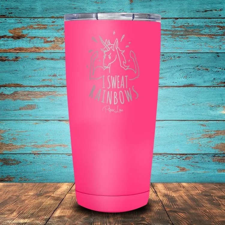I Sweat Rainbows Coated Drinkware