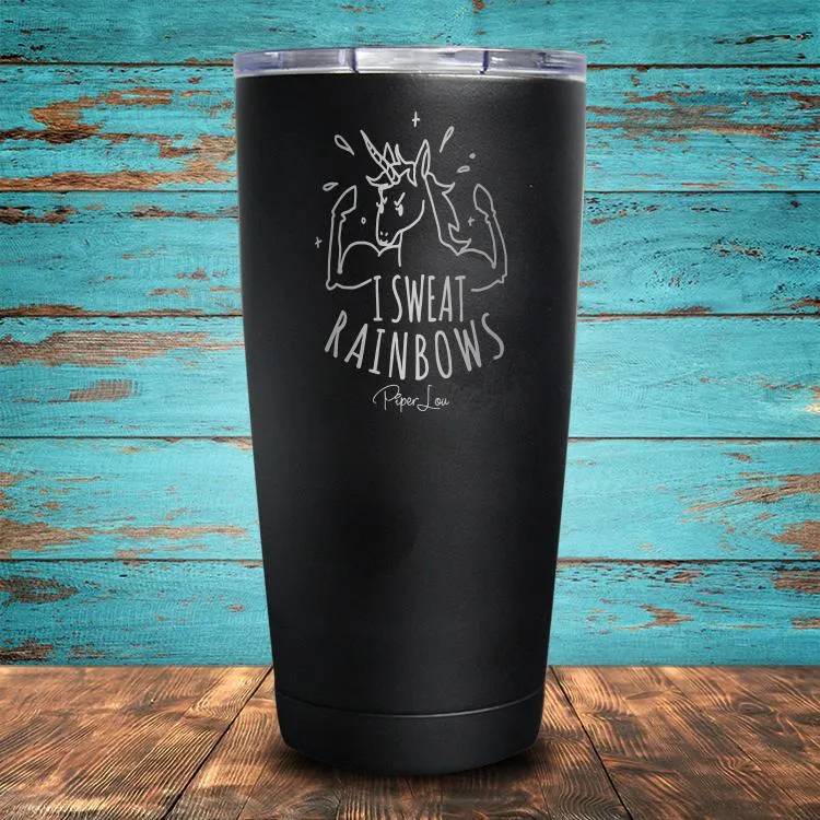 I Sweat Rainbows Coated Drinkware