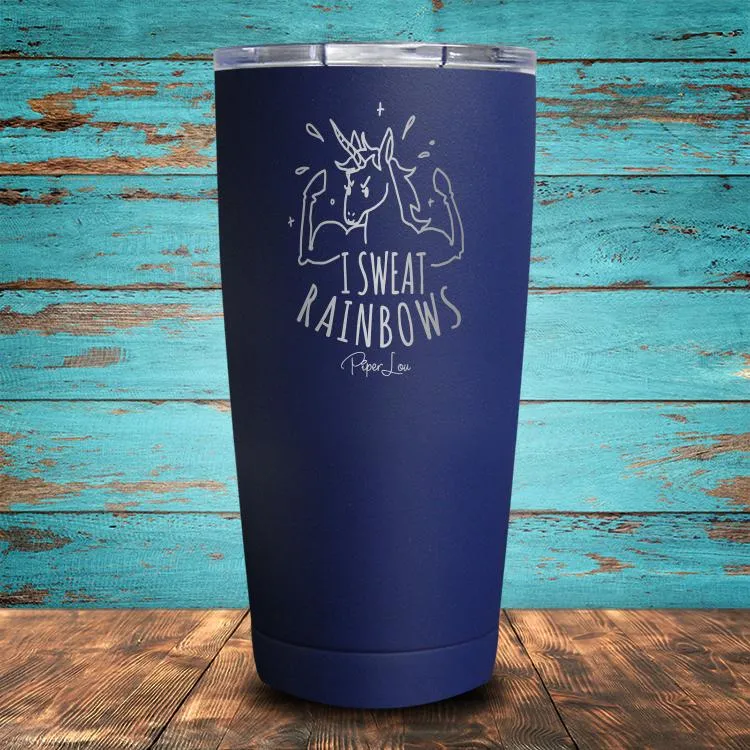 I Sweat Rainbows Coated Drinkware