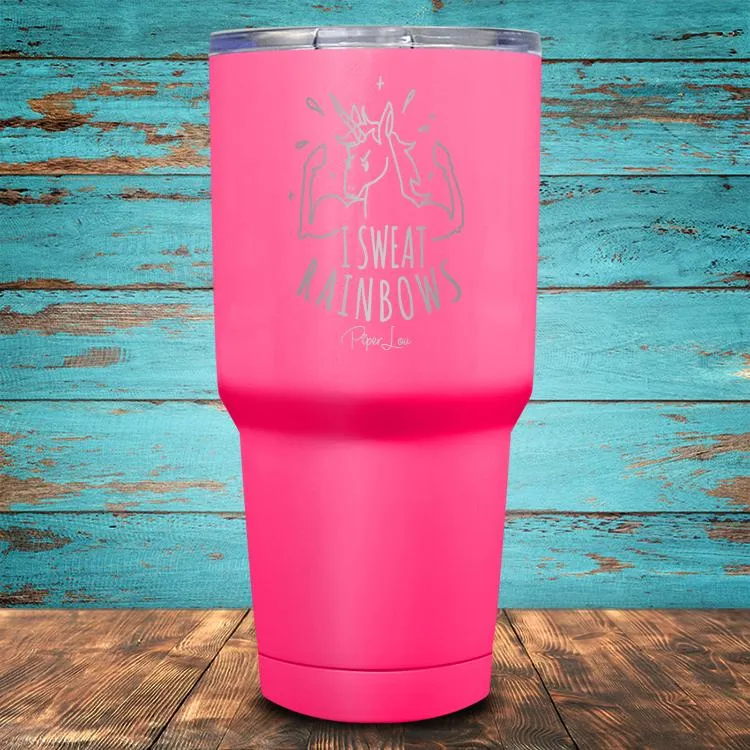 I Sweat Rainbows Coated Drinkware