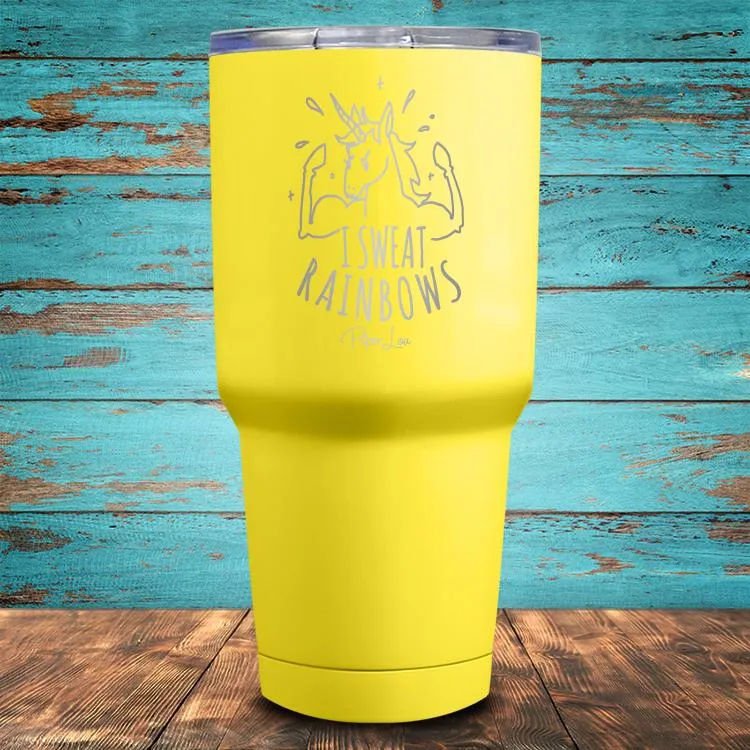 I Sweat Rainbows Coated Drinkware