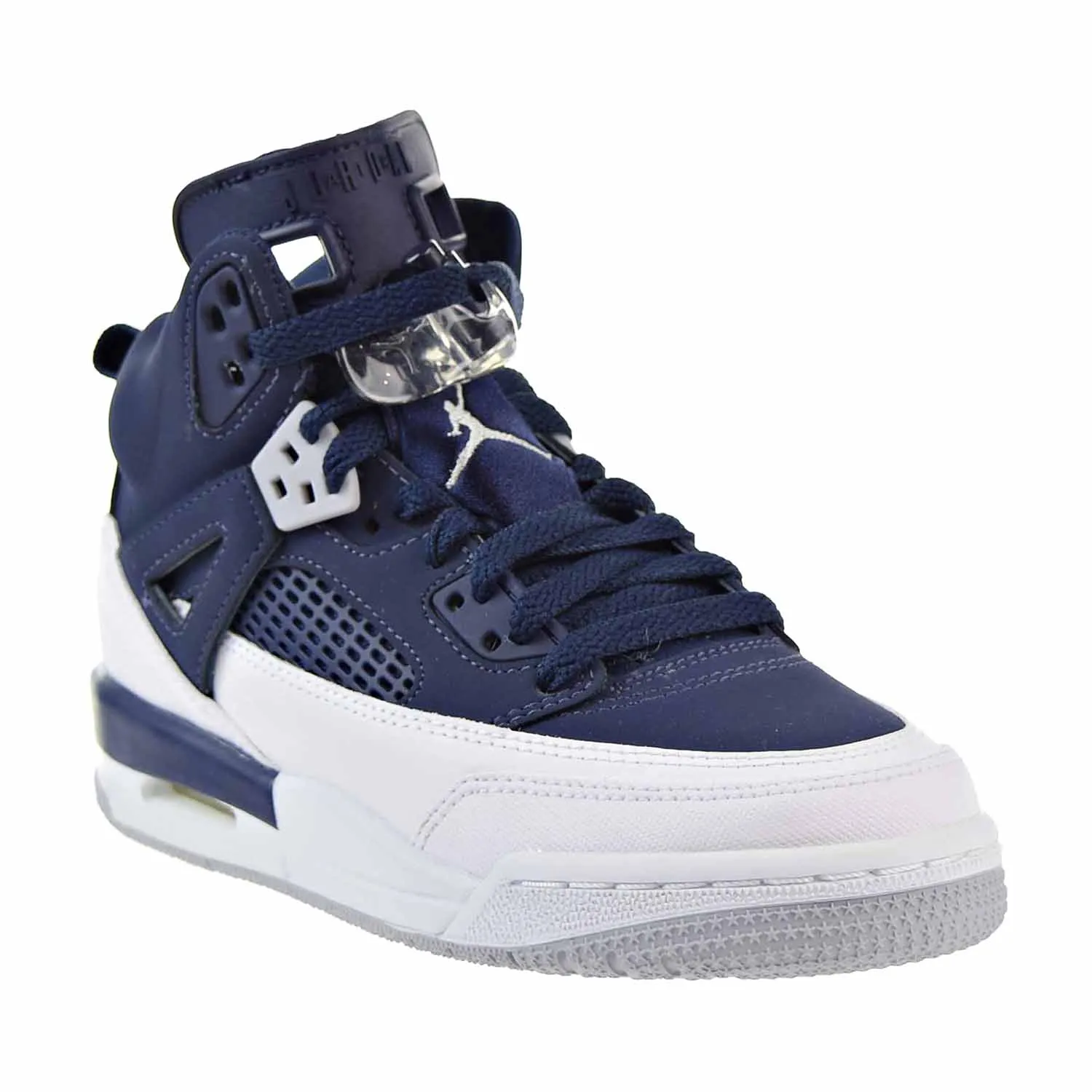 Jordan Spizike BG Big Kid's Shoes Midnight Navy/ Metallic Silver
