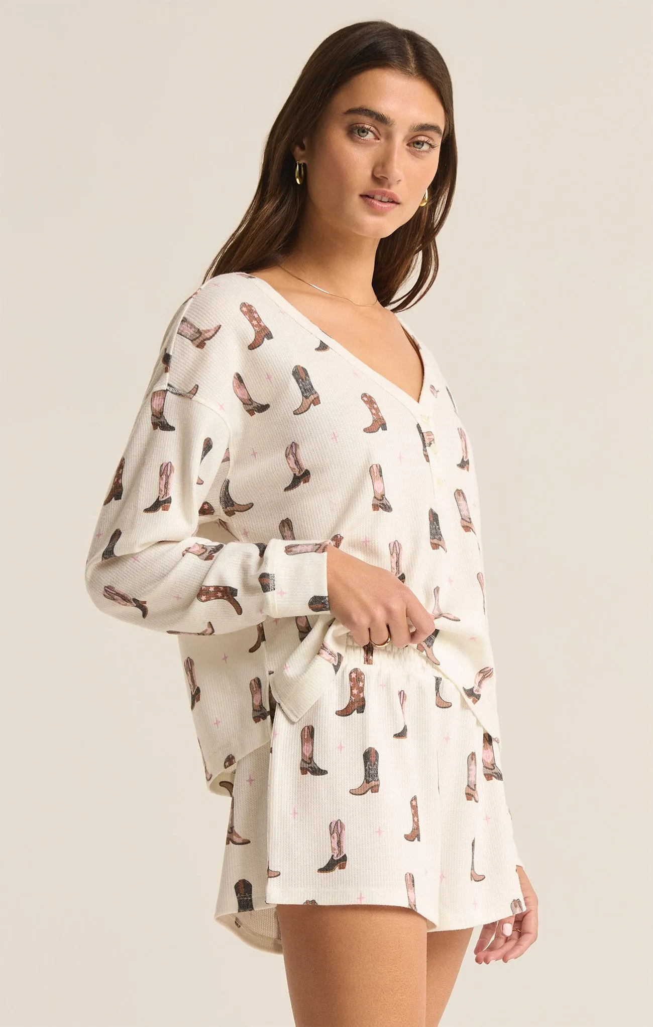 Kick Off Your Boots Long Sleeve Top